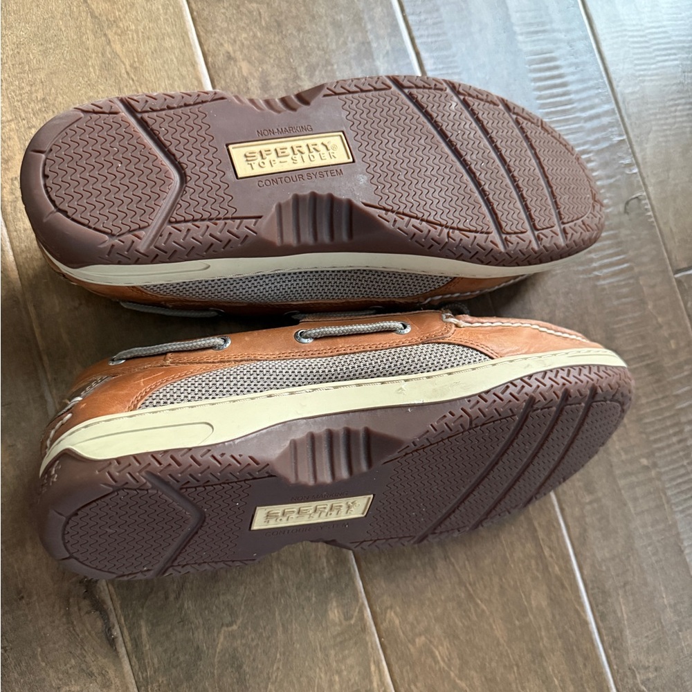 Worn once! Sperry Men's Brown Boat Shoes Sz 11 - Picture 3 of 4